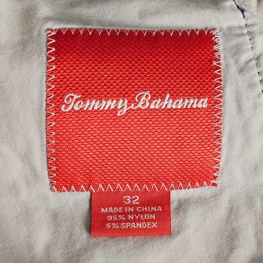 Tommy Bahama Golf Short Mens Size 32 (Meas. 34) Blue Plaid Performance Chino VGC